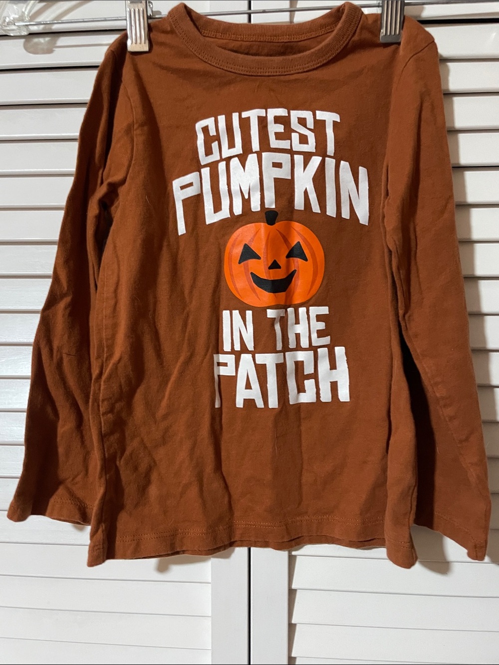 The Children's Place Rust Orange 'Cutest Pumpkin' Long-Sleeve Tee